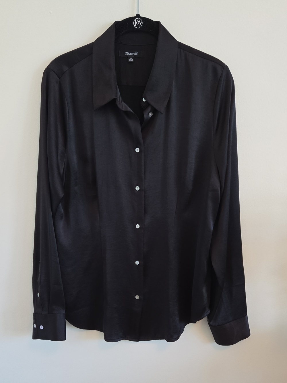 Madewell Tailored Satin Shirt - EUC